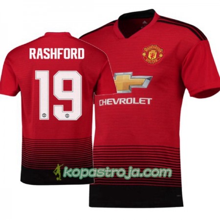 Billiga Fotbollströjor Manchester United Marcus Rashford 19 Hemma tröja 2018/19 Kortärmad